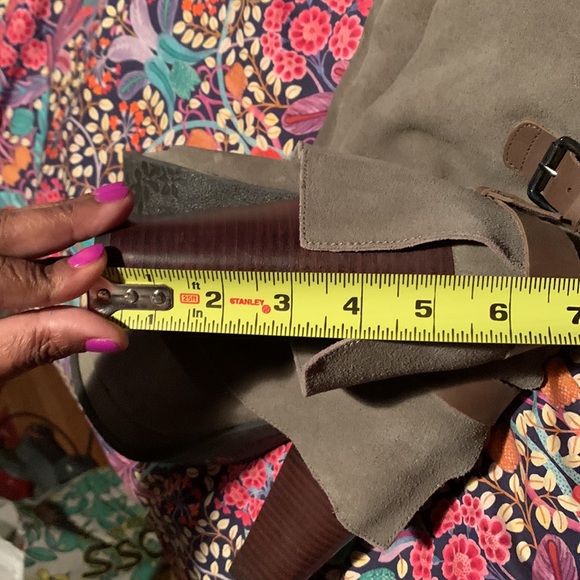 New Report Monroe Grey Suede Boots with buckles Size 10 - Picture 6 of 12